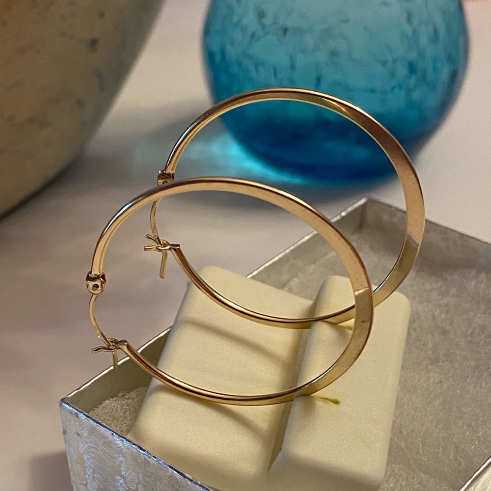 Yellow Gold Plated Hoop Earrings